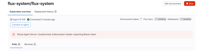 Ошибка подключения GitLab Agent
