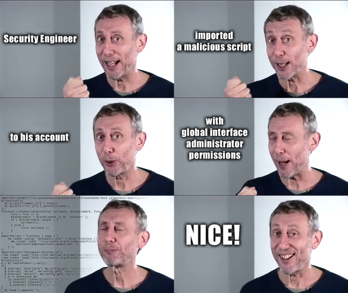Security Engineer imported a malicious script to his account