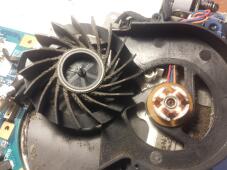 Disassembled laptop fan